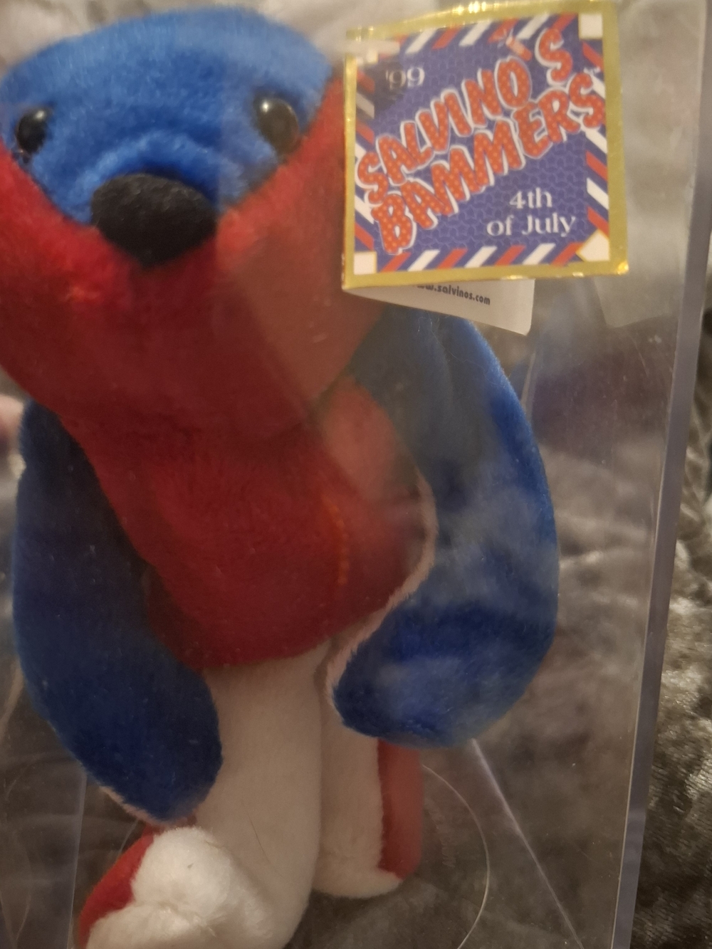 '99 Salino's Bammers 4th of July Patriotic Plush Bear - DEREK JETER #2 - Picture 3 of 4
